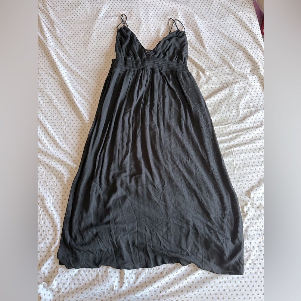 Black gauze maxi dress 3x
